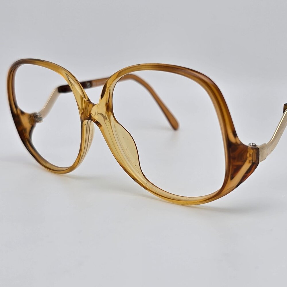 Terri Brogan 8671 10 Crystal Honey Brown Gold Sunglasses Frame Germany 57-16-124